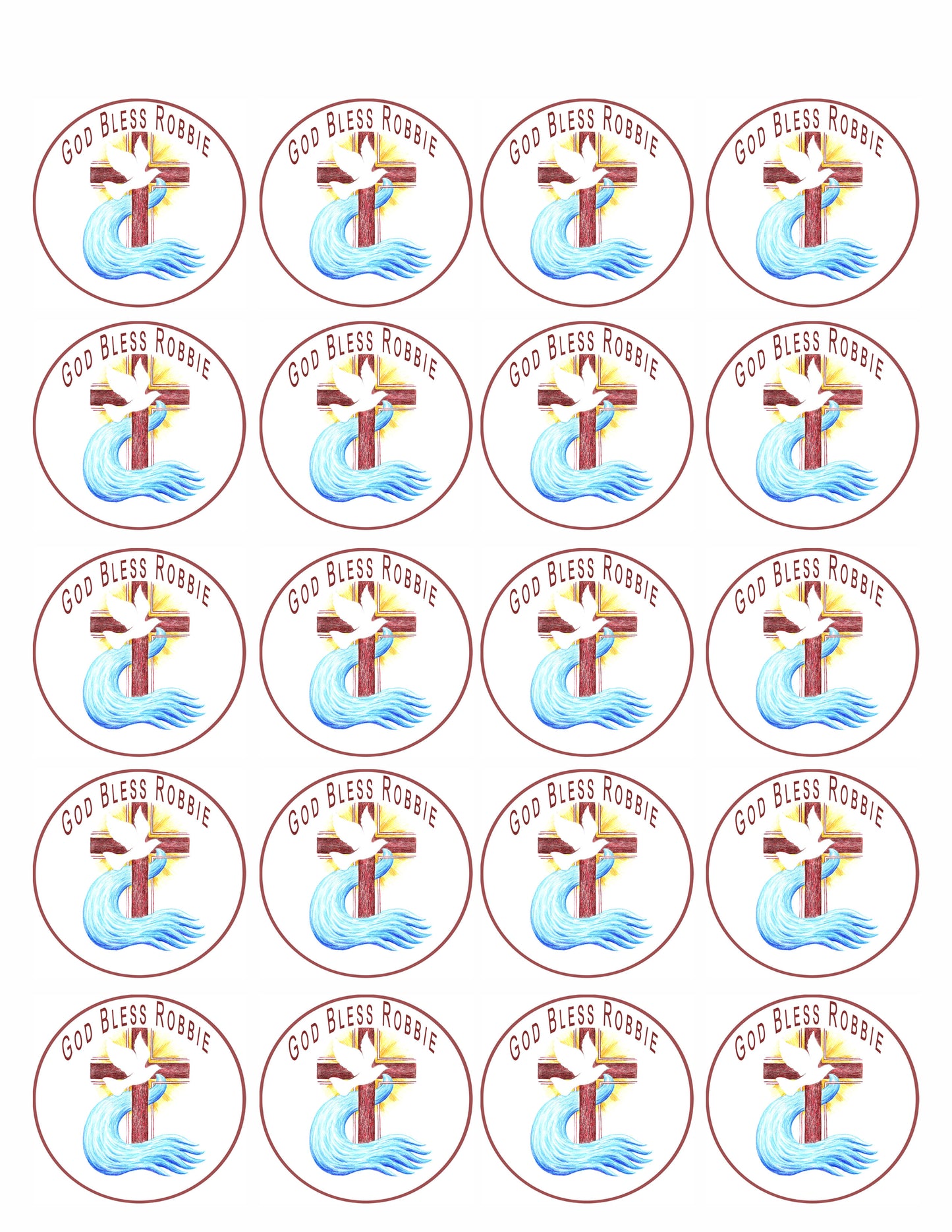 Holy Cross for Christening - Edible Cake Topper OR Cupcake Topper, Decor