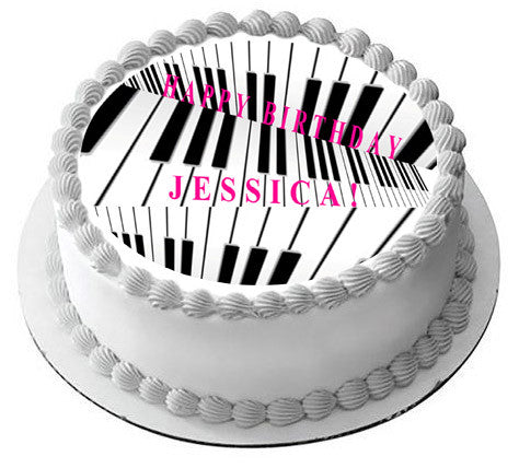 Piano Keys - Edible Cake Topper OR Cupcake Topper, Decor