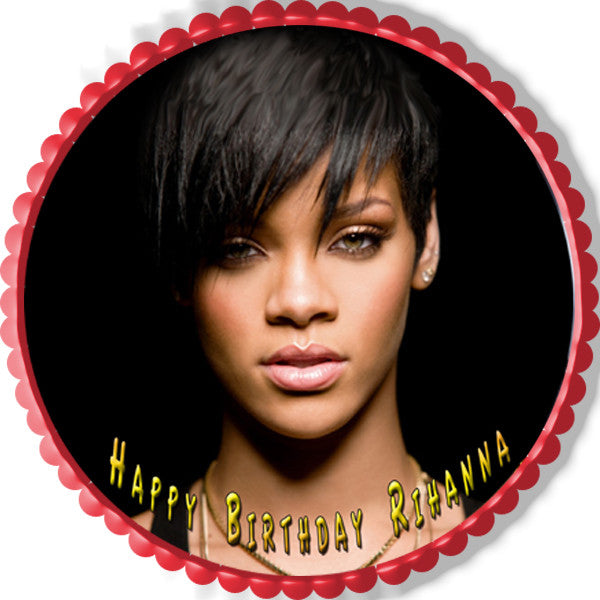 Rihanna 2 Edible Birthday Cake Topper OR Cupcake Topper, Decor - Edible Prints On Cake (Edible Cake &Cupcake Topper)