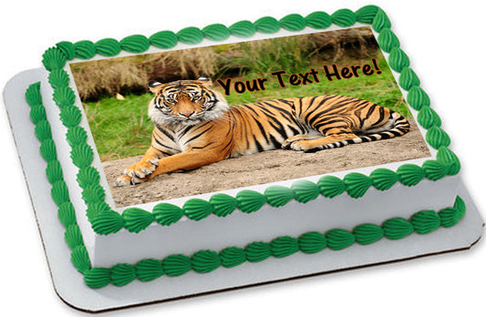 Tiger portrait - Edible Cake Topper, Cupcake Toppers, Strips