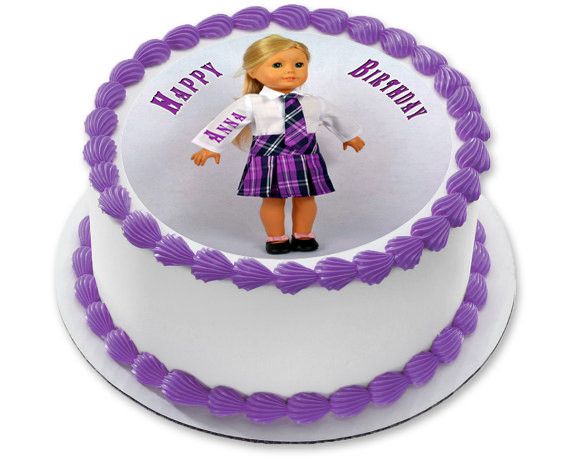American Girl 2 Edible Birthday Cake Topper OR Cupcake Topper, Decor - Edible Prints On Cake (Edible Cake &Cupcake Topper)