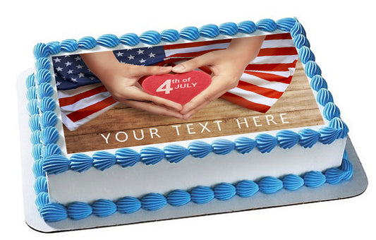 4th of July (Nr5) - Edible Cake Topper, Cupcake Toppers, Strips