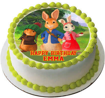 Peter Rabbit Edible Birthday Cake Topper OR Cupcake Topper, Decor - Edible Prints On Cake (Edible Cake &Cupcake Topper)