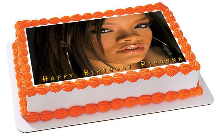 Rihanna 3 Edible Birthday Cake Topper OR Cupcake Topper, Decor - Edible Prints On Cake (Edible Cake &Cupcake Topper)