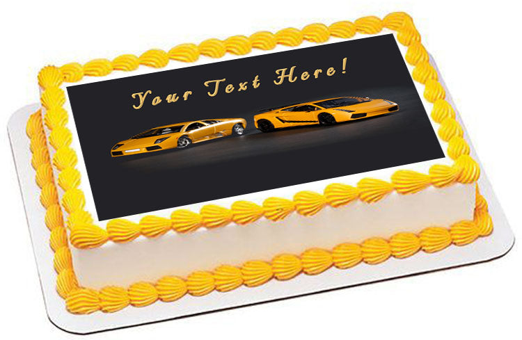 Sport Cars - Edible Cake Topper, Cupcake Toppers, Strips