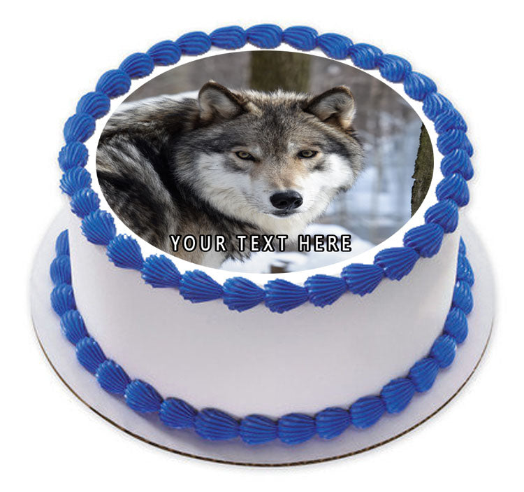 Wolf (Nr3) - Edible Cake Topper OR Cupcake Topper, Decor